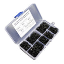 500pcs M3 Black Carbon Steel Pan Head Round Head Self Tapping Screw Set LKQ RAC