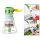 360 Deg Adjustable Faucet Extender Aerator Sprayer Nozzle Water Filter Green