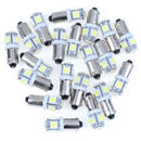 20Pcs Cool White BA9S T10 5SMD Interior Turn Signal Corner LED Light Bulbs T_