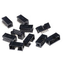 10PCS DC3 10P 2.54mm 2x5 Pin 10 Pin Straight Male Shrouded Header IDC Soc ME