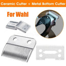 2Pc Hair Beard Replace Ceramic Blade Cutter Metal Bottom for Wahl Shear Cli X2N6