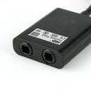 Digital Optical Fiber Audio Cable 1 Male to 2 Female Splitter Adapter Black