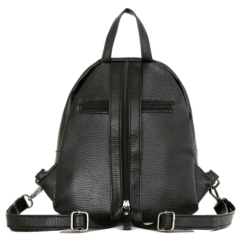 Claasic Women PU Leather Mini Preppy Chic Backpack Casual School Bag