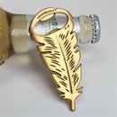 Golden Feather Bottle Opener Beer Bar Tools Wedding Favor Party Gifts 3C