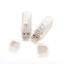 PortableKeychain USB Power 3 LED WhiteNight Light U Disk Shape Lamp Cover SEAU