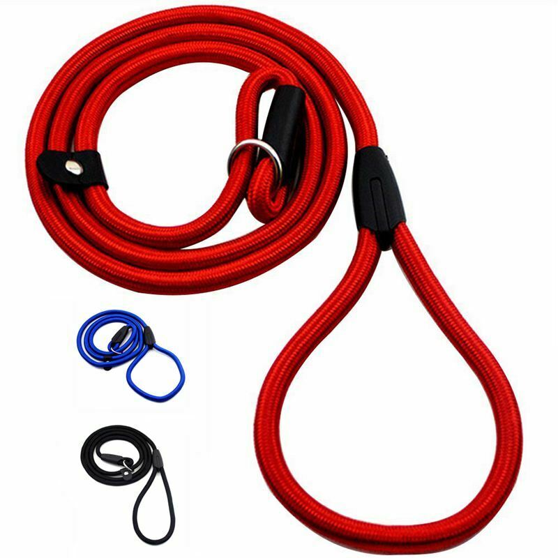 Sturdy Pet Collar Rope Nylon Dog Slip Training Walking Lead With P Chain 1c