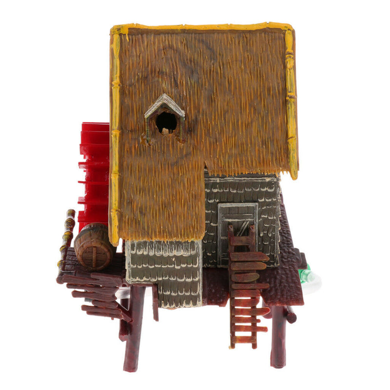 Pneumatic Aeration Aquarium Fish Tank Large Waterwheel Hut Decoration