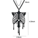 Fashion Punk Rock Horror Body Skeleton Pendant Skeleton Pendant Necklace J5E7