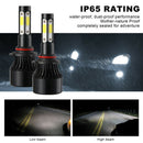 2* 4-Sides 9006/HB4 COB Hi-Lo Beam LED Headlight Kit Bulb High Low dfs KTT