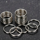 10 Pcs Stainless Steel Key Holder Split Rings Keyring Keychain Keyfob 25mm