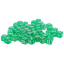 50 pieces Translucent Dice D6 Set for Bringing Fun to a Game or Learning Math