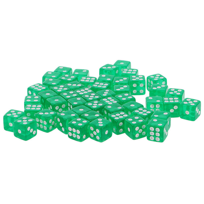 50 pieces Translucent Dice D6 Set for Bringing Fun to a Game or Learning Math
