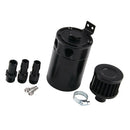 Baffled Universal Aluminum Oil Catch Can Reservoir Tank Black