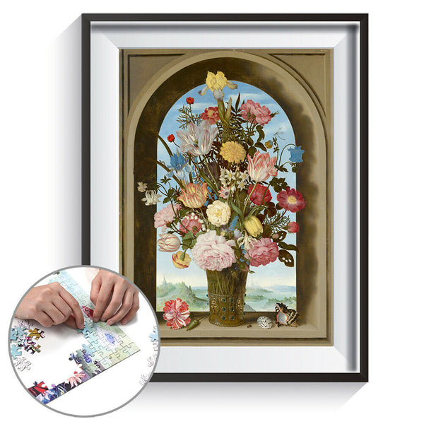 75 X 50cm 1000 Pieces Paper Jigsaw Puzzles Flowers Assembling Picture Toys