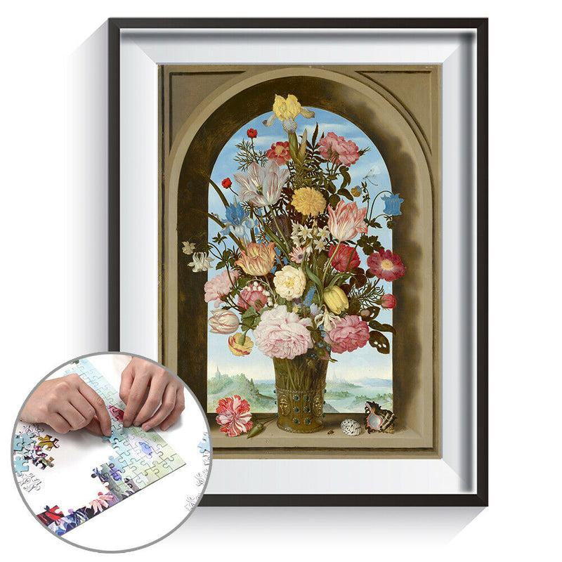 75 X 50cm 1000 Pieces Paper Jigsaw Puzzles Flowers Assembling Picture Toys