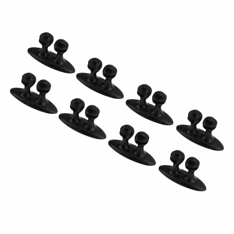8Pcs Car Interior Clip Earphone Cable Clip Arrangement Panel Clamp(Black)