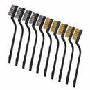 10 pieces Scratch Brush (Stainless Steel + Brass), Curved Handle Masonry br Z4Z8