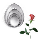 4pcs Rose Flower Leaves Cutters Set Fondant Cutter Pressure Cake Baking Ute W4D6