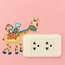 DIY Giraffe Diamond Painting Luminous Switch Stickers Bedroom Wall Decals