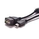 Mini 5pin Male to USB 2.0 Type A Female OTG Host Adapter Short Cable 10cm Pg