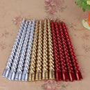 2pcs Taper Twisted Spiral Long Candles for Dinner Table Wedding Decor Red