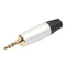 2x 1/8" 3.5mm Male Jack Plug Soldering 3 Pole Plug Repair Headphone Male Jack