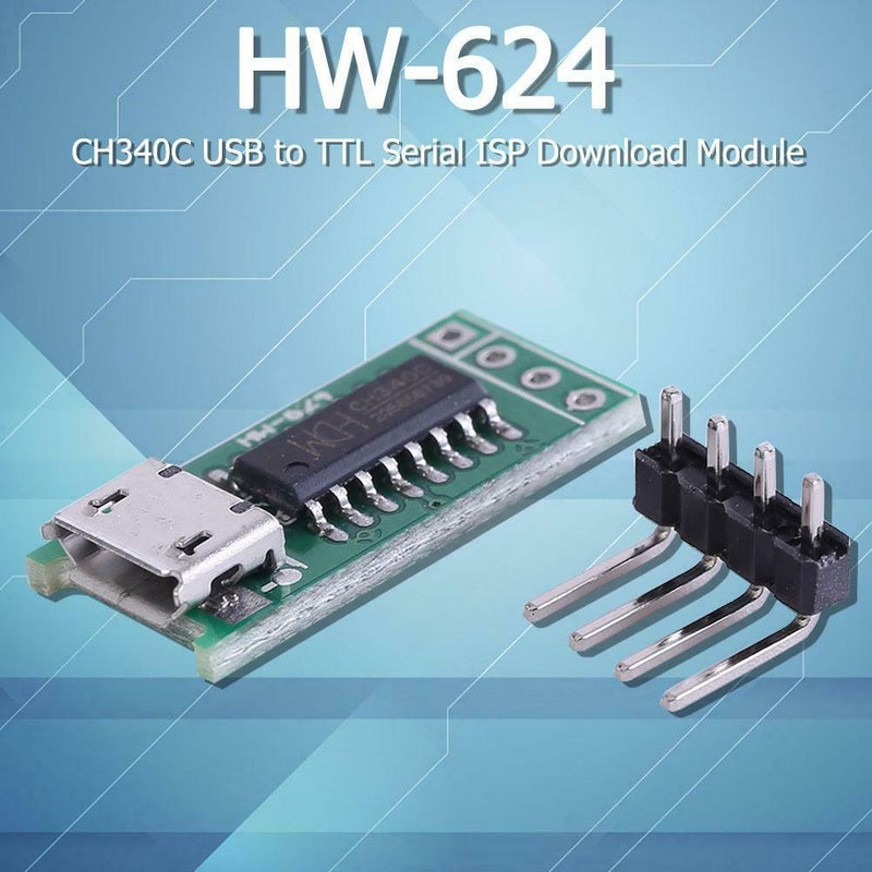 CH340C Micro USB to TTL Serial Port ISP Download Module for Win 10 8 7 XP A
