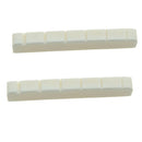 2Pcs 6-String Guitar Bone Nuts Slotted White for Les Paul LP Electric Guitar