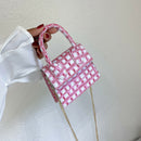 Fashion Printed Women Shoulder Bag PU Leather Chain Mini Totes Handbag (1)