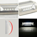 Stainless Steel Solar 5 LED Garden Floor Entrance Outdoo Wall Fence Light Lamp