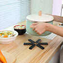 1Pc Black Foldable Non-Slip Heat Resistant Pad Trivet Pan Pot Holder Mat Kit Pg