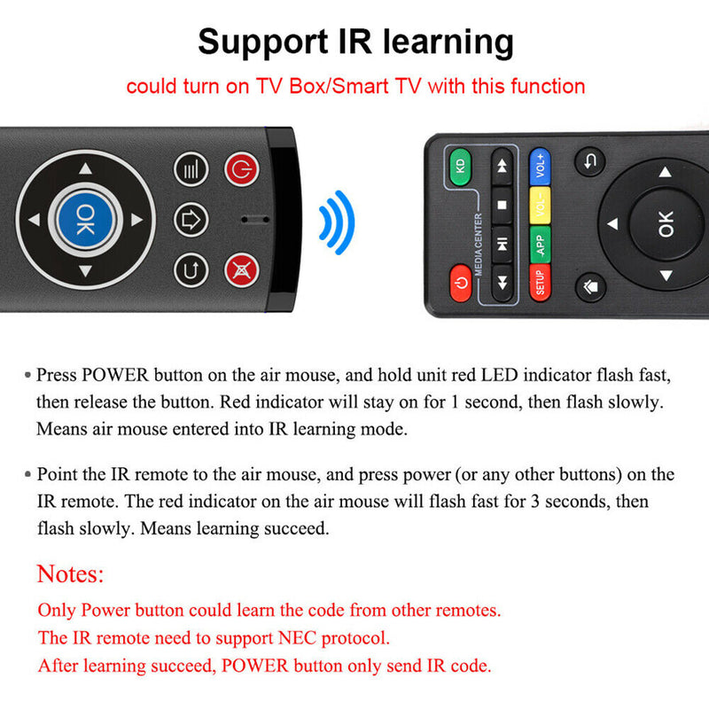 T1 Pro 2.4G Wireless Air Mouse Gyro Remote Control Voice for Android TV Box