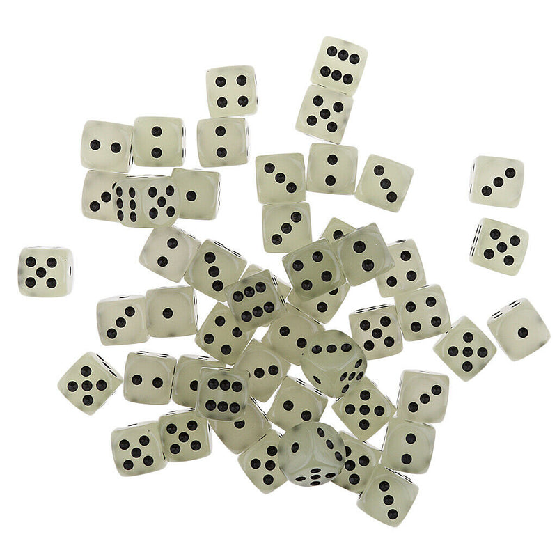 50PCS Surprise me D6 Dice Glow in the dark Dice 14mm for Board Party Table Games