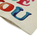 Christmas Decorative Cushion English Words Letters Linen Pillow Throw Case  M8O9