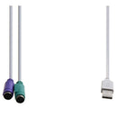 0.5m USB to Dual PS2 Converter Cable