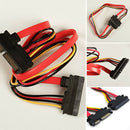 7+15 Pin M/F Serial ATA SATA Data Power Extension Cable Copper Lead 30CM/0.98FT