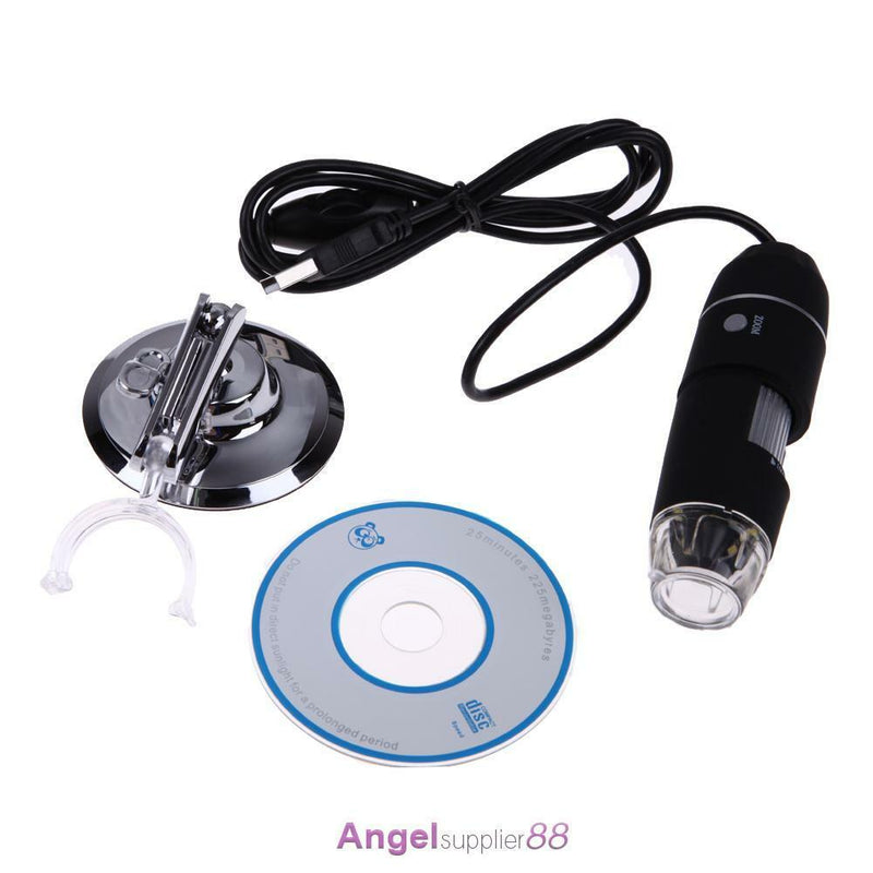 2MP 1000X 8 LED USB Digital Microscope Endoscope Zoom Camera Magnifier+Stand