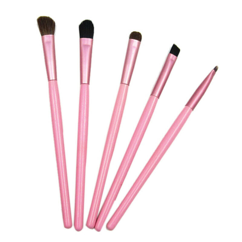 5Pcs Travel Portable Mini Eye Makeup Brushes Set Reals Eyeshadow Eyeliner E M4O2