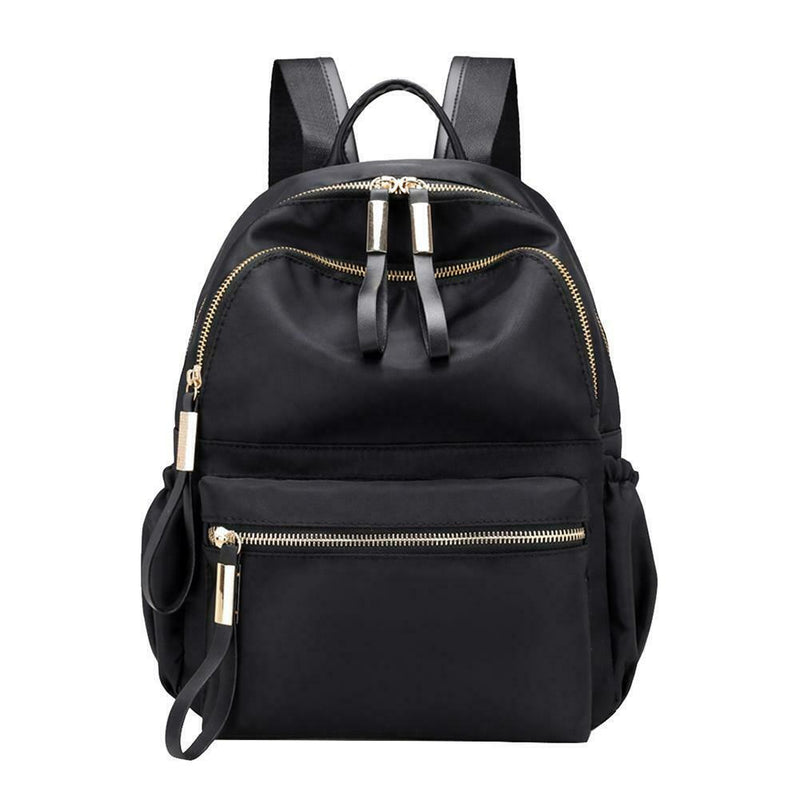 Women Large Capacity Backpack Preppy Nylon Solid Shoulder Travel Schoolbags