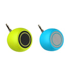 2x Mini Speaker 3W 3.5mm AUX Audio Jack for Mobile Phone Computer Green+Blue
