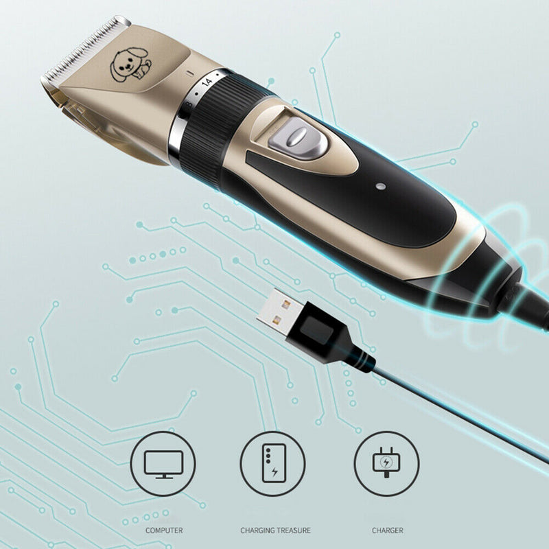 Pet Hair Clipper Dog Hair Trimmer Shavers Cutter Cat Grooming Machine (B) A