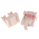 2pcs End Bumper Buffer Stop Set Wooden Railway Track Accessory Train Block GqMTE