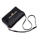 Elegant Diamond Lattice PU Handbags for Women Crossbody Shoulder Flap Bags