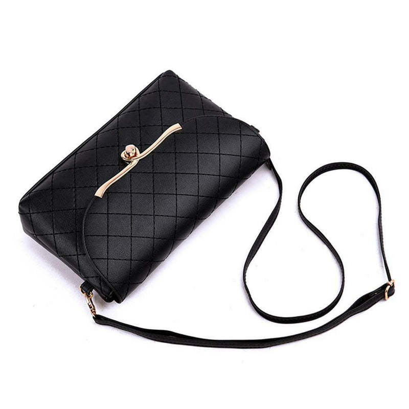 Elegant Diamond Lattice PU Handbags for Women Crossbody Shoulder Flap Bags