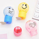 Bulb Pencil Sharpener Creative Plastic For Kids Gifts Stationery School Supplie@