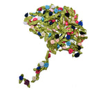 100 Pcs Rose Ribbon DIY Applique Accessiories with Leaf Fabric Flower for  OZ