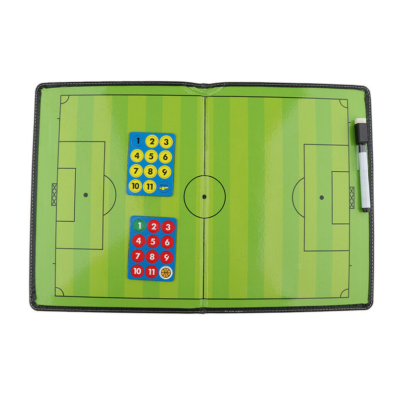 Soccer Strategy Coaching Clipboard/Football Training Board with Wipe Pen Eraser
