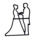 9pcs weeding lovers Plastic Silhouette Cookie Cutters Cake Biscuit Mold 3C