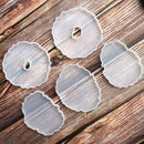 5Pcs Coaster Making Mold Crystal Epoxy Irregular Round Cup Mat Silicone Mould