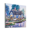 4 Packs Crystal Beautiful House Diamond Painting Embroidery Kit Special Shaped